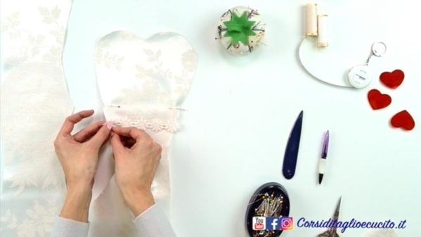 Cartamodello per portaposate a forma di cuore - immagine 3