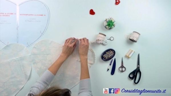 Cartamodello per sottopiatto a forma di cuore - immagine 3