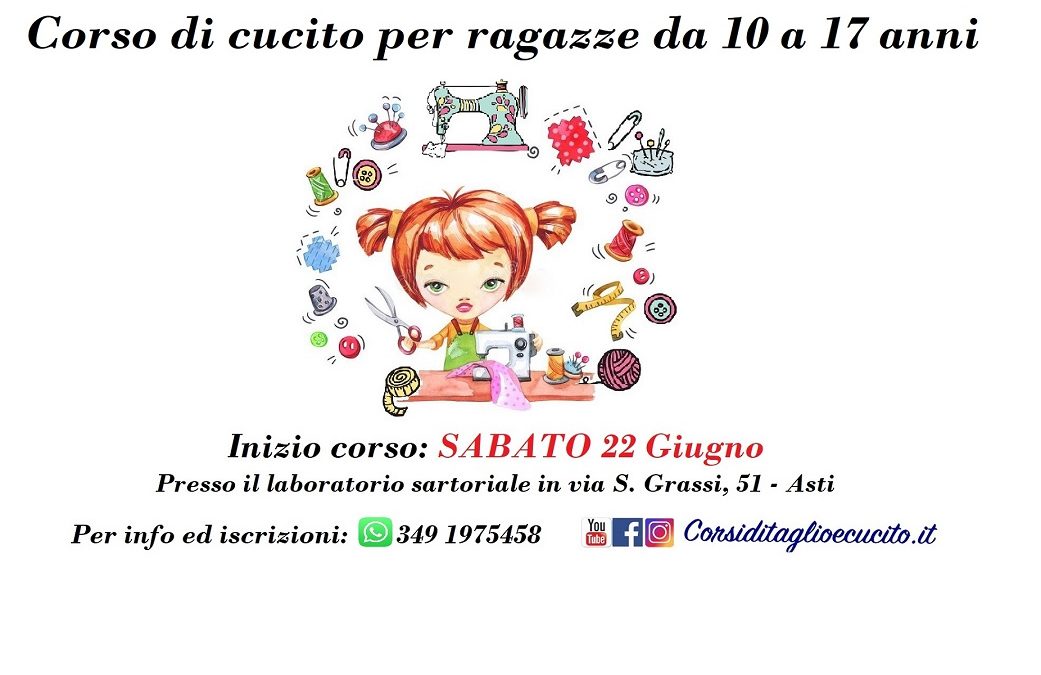 22 Giugno 2019 – Corso di cucito per ragazze